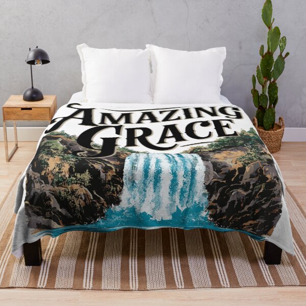 Item preview, Majestic Waterfall - "Amazing Grace" Men's Christian Art Design by #HahaHandlesHub designed and sold by HahaHandlesHub.