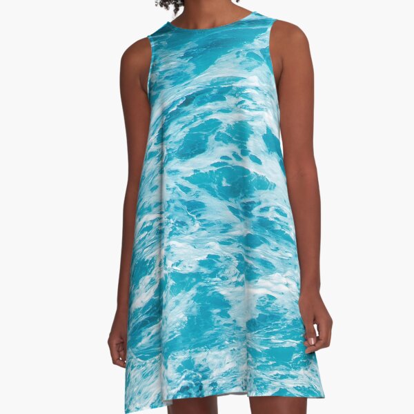 Item preview, Luxurious Aqua Blue Foamy Ocean Waves Art Photo designed and sold by DEC02.