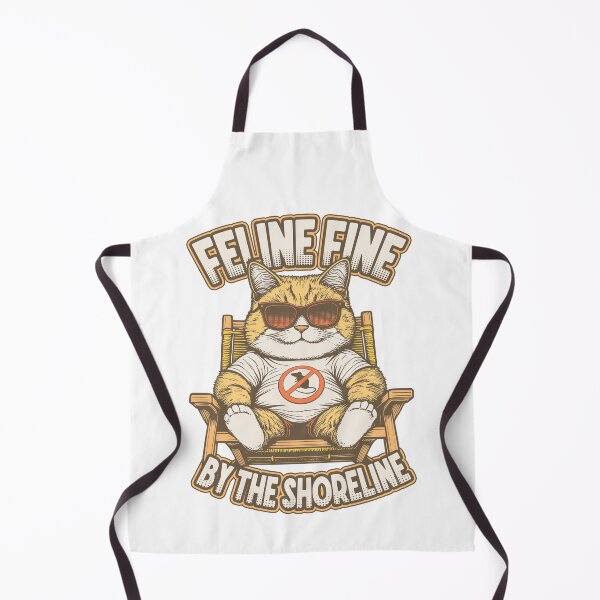 Artikelvorschau, Katze Strand Feline Fine Shoreline Lustige Sommerferien Katzen entworfen und verkauft von GrandeDuc.