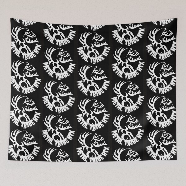 Item preview, Unit 713 Metal Tribe HTX Black Skull 1 designed and sold by Unit713-Shop.