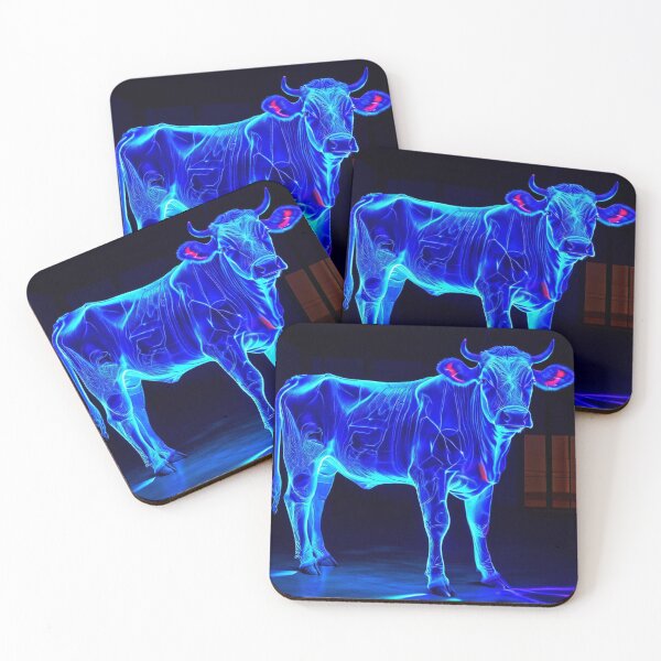 Item preview, etheral-transparent cow -led show-cups,jigsaw,tshirts,farming designed and sold by Eandbeyond.
