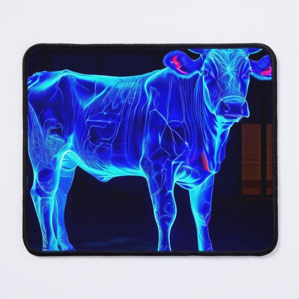 Aperçu de l'œuvre tasses d'exposition dirigées par une vache éthérée et transparente, puzzle, t-shirts, agriculture créée et vendue par Eandbeyond.