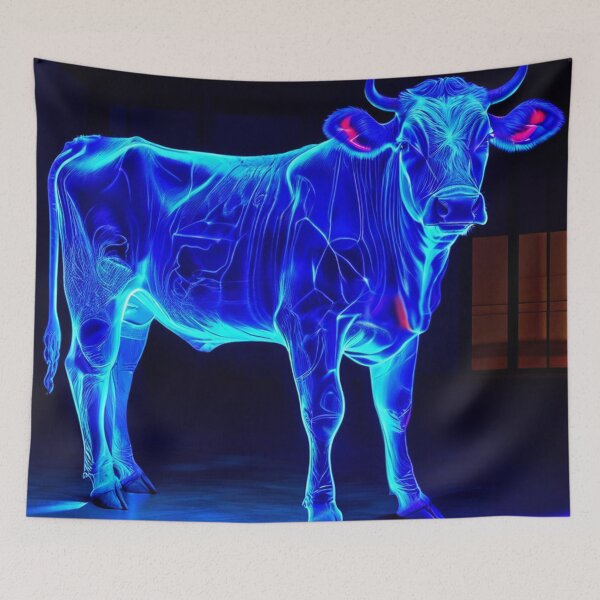Item preview, etheral-transparent cow -led show-cups,jigsaw,tshirts,farming designed and sold by Eandbeyond.