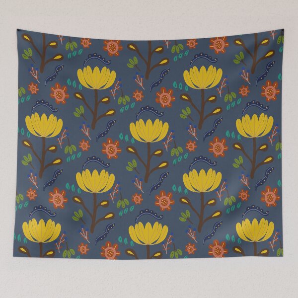 Item preview, Playful botanical pattern designed and sold by myinkcolour.