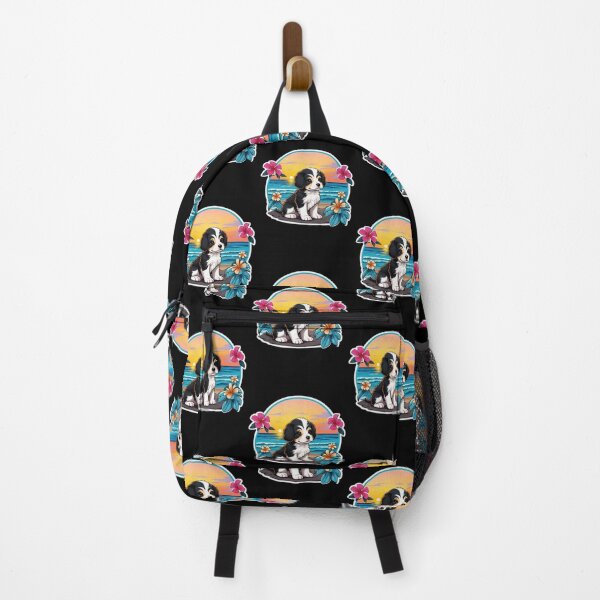 Item preview, Beach Lover Puppy By the Ocean with Hawaiian Orchids designed and sold by NautiChic.