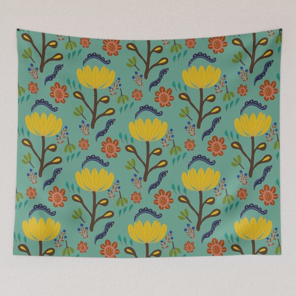 Item preview, Copy of Playful botanical pattern designed and sold by myinkcolour.