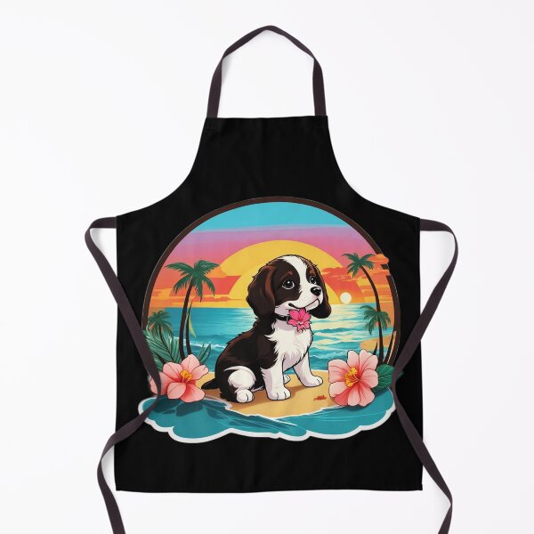 Item preview, Bow Tie Puppy By the Ocean with Hawaiian Orchids designed and sold by NautiChic.