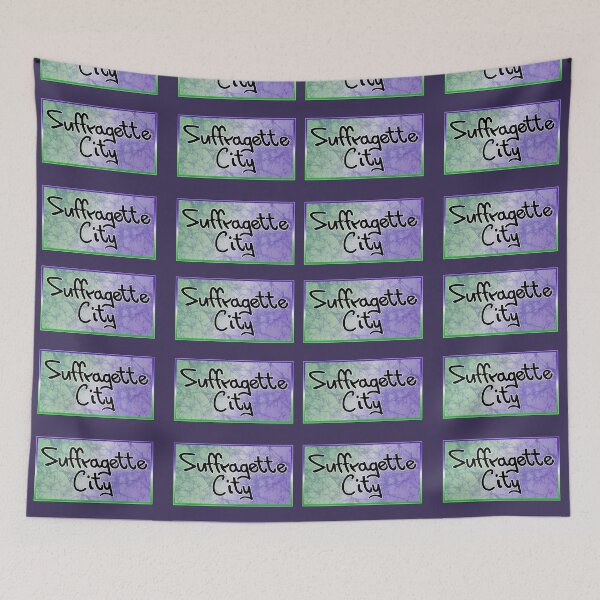 Item preview, Suffragette City suffrage colors batik background -6 Sticker Pack designed and sold by AuroraXGreen.