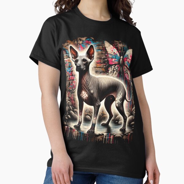 Item preview, Xoloitzcuintli_Urban_Art_Mariposa_02 - Arte callejero único de Xoloitzcuintli designed and sold by Xolo Merch.