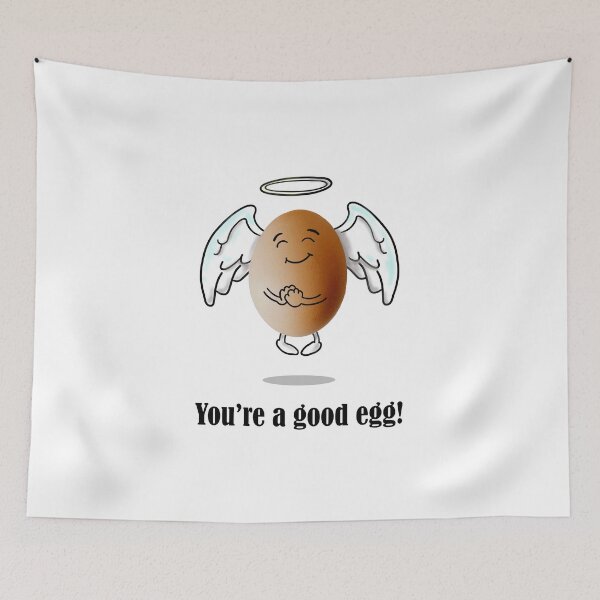 Item preview, You're a good egg - heavenly white designed and sold by wobblyfrogs.