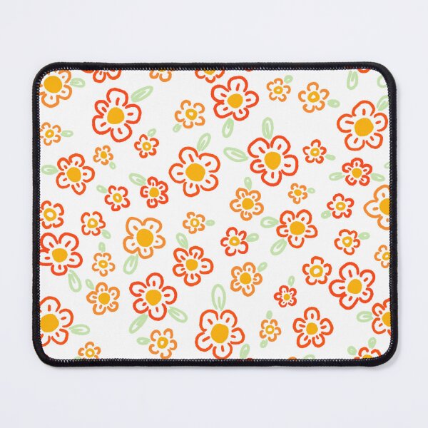 Item preview, Orange Five Petal Flowers with Leaves  designed and sold by NurseLauraDraws.