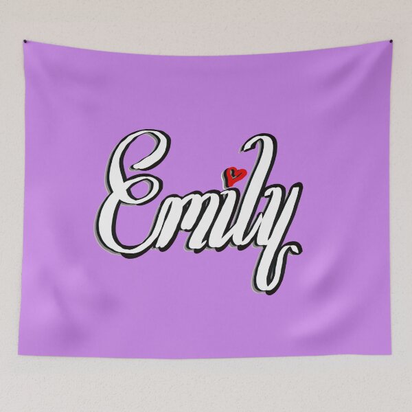 Item preview, Emily popular girls first name in white. Personalized personalised customised Emily designed and sold by Artonmytee.