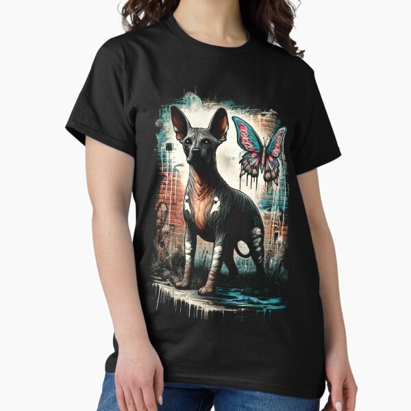 Item preview, Xoloitzcuintli_Urban_Art_Mariposa_03 - Arte callejero único de Xoloitzcuintli designed and sold by Xolo Merch.