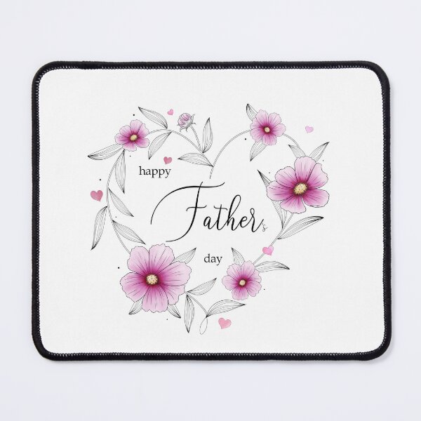 Item preview, Happy Father's day - Pink cosmos flower heart designed and sold by Audrey Janvier | AJD.
