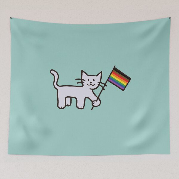 Item preview, POC Pride Flag Cat designed and sold by sunlucky.