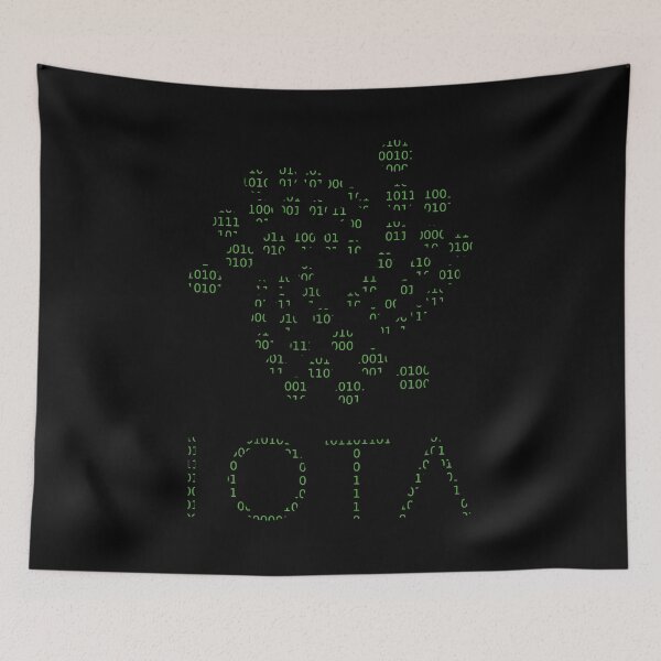 Item preview, IOTA Crypto Logo Matrix Style designed and sold by CryptoCentauri.