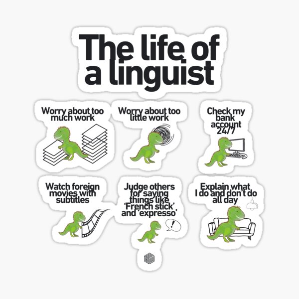 Item preview, The Life Of A Linguist. Who said it was glam? designed and sold by HausOfWords.