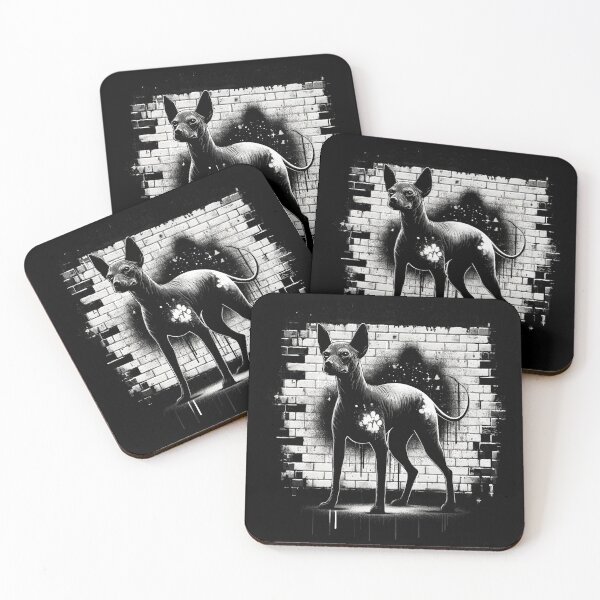 Item preview, Xoloitzcuintli_Urban_Art_Mariposa_05 - Unique Street Art of Xoloitzcuintli designed and sold by Xolo Merch.