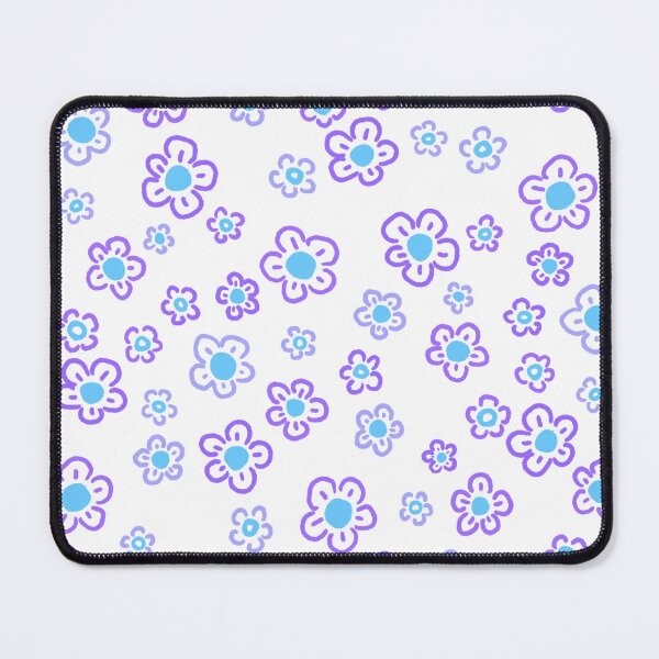 Item preview, Blue and Purple Five Petal Flowers designed and sold by NurseLauraDraws.