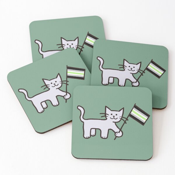 Item preview, Agender Pride Flag Cat designed and sold by sunlucky.