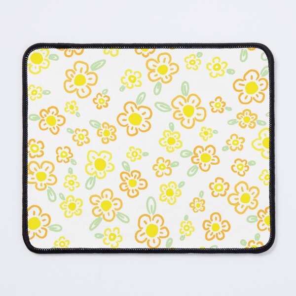 Item preview, Yellow Five Petal Flowers with Leaves designed and sold by NurseLauraDraws.