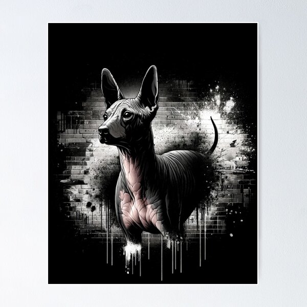 Item preview, Xoloitzcuintli_Urban_Art_Mariposa_07 - Arte callejero único de Xoloitzcuintli designed and sold by Xolo Merch.