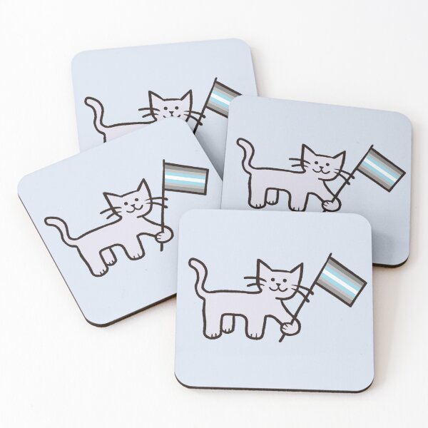 Item preview, Demiboy Pride Flag Cat designed and sold by sunlucky.