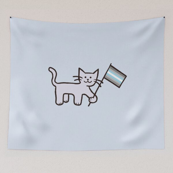 Item preview, Demiboy Pride Flag Cat designed and sold by sunlucky.