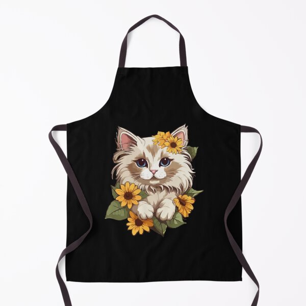 Item preview, Cat Sunflower, Floral Seal Blue Ragdoll Mom Dad, Animal Lover with Summer Spring Flowers, Purr Furparent Wildflower designed and sold by Peculiarts.