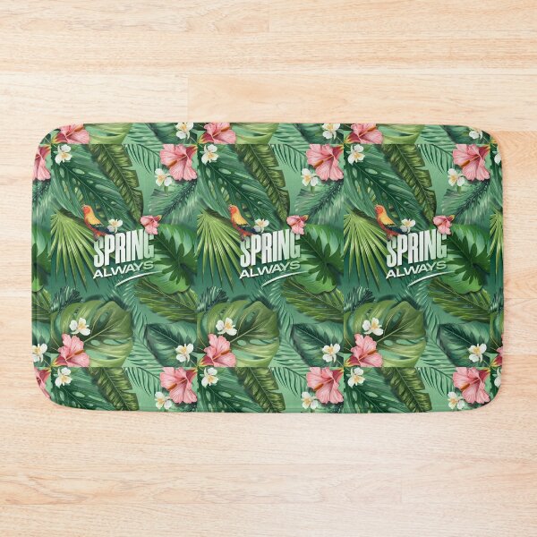 Item preview, Celebrate Spring with a garden full of lush green leaves, flowers and birds with words "SPRING ALWAYS" designed and sold by Arko  Ranger.