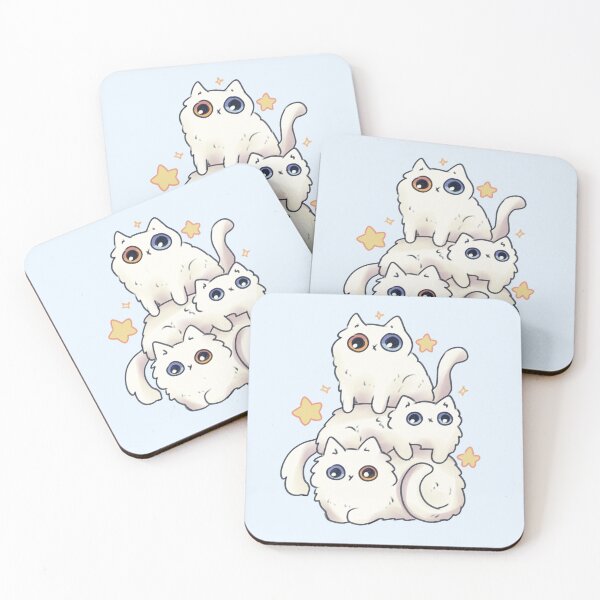 Item preview, White cats stack  designed and sold by Artofmayara.