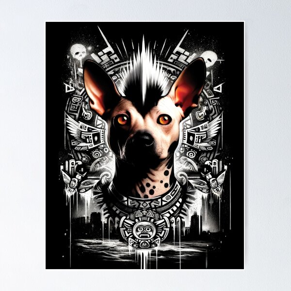 Item preview, Xoloitzcuintli_Urban_Art_Mariposa_10 - Arte callejero único de Xoloitzcuintli designed and sold by Xolo Merch.