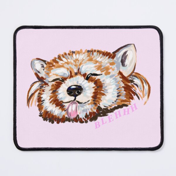Item preview, BLEHHH Red Panda Sticking Her Tongue Out (Hoefler Font) designed and sold by NurseLauraDraws.