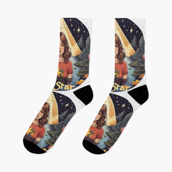Item preview, Major Arcana The Star Tarot Card Geometrical Patterns- Lake Girl and Hope designed and sold by Pixel Waite.