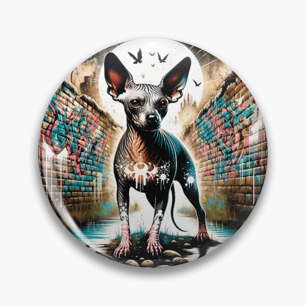 Item preview, Xoloitzcuintli_Urban_Art_Mariposa_11 - Unique Street Art of Xoloitzcuintli designed and sold by Xolo Merch.