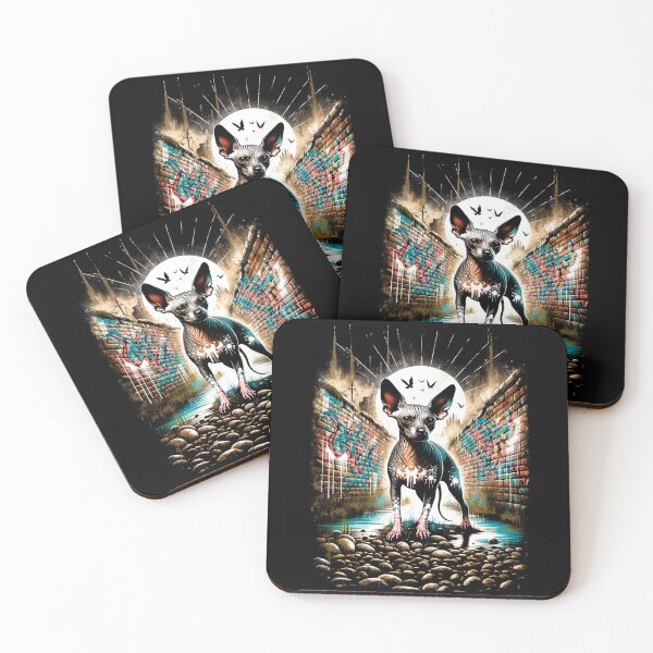 Item preview, Xoloitzcuintli_Urban_Art_Mariposa_11 - Unique Street Art of Xoloitzcuintli designed and sold by Xolo Merch.