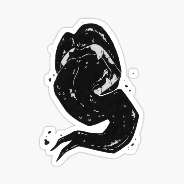 Black Lips of Poison Sticker