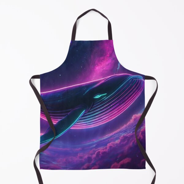Item preview, Neon whale floating in space designed and sold by M-Y-A-R-T-.