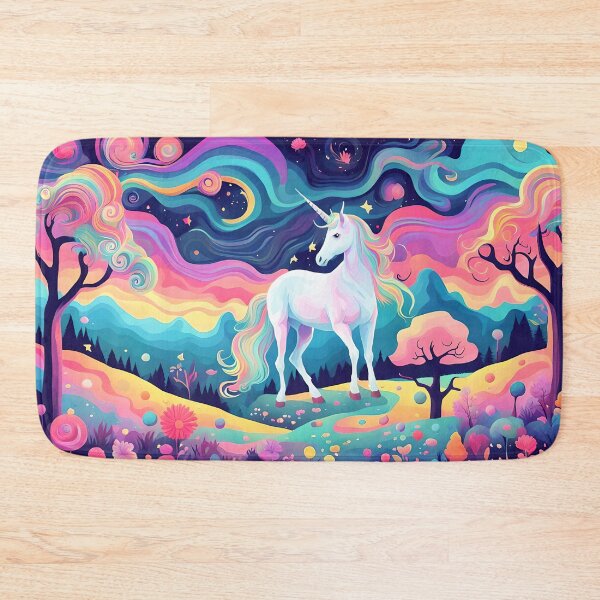 Item preview, Moonlight the Unicorn Dances & Dreams in Celestial Lemurian Meadows designed and sold by Mayastar Designs.