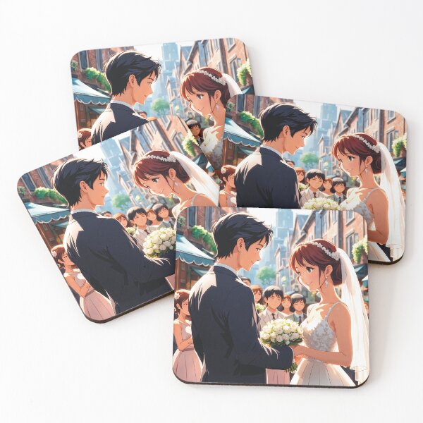 Item preview, kawaii wedding man and woman, anime illustration designed and sold by Mauswohn.