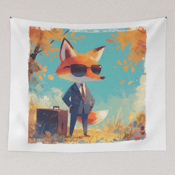 Item preview, Businessmen, business fox with a suitcase designed and sold by JoyfulNat.