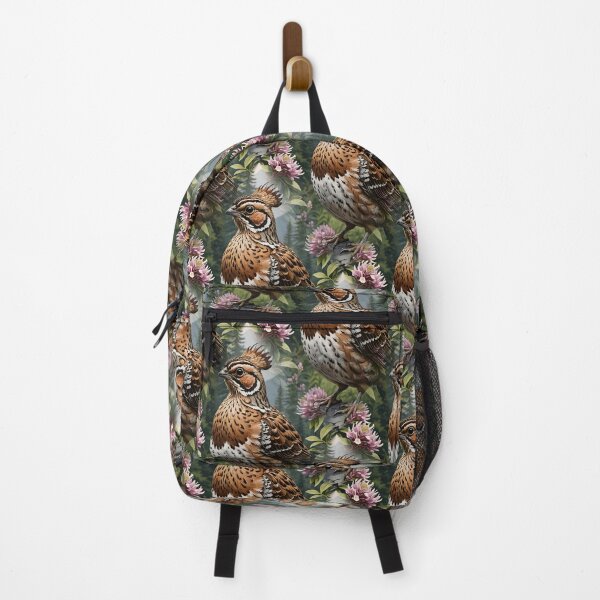 Item preview, Ruffed Grouse Surrounded By Mountain Laurel Flowers Pattern designed and sold by taiche.