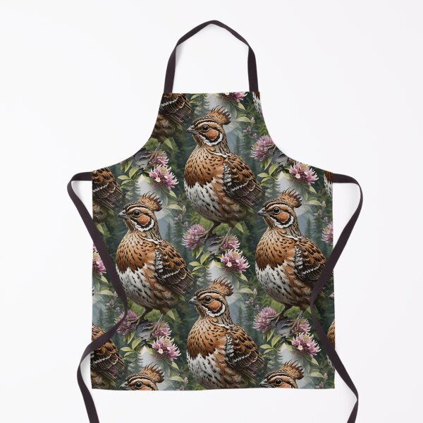 Item preview, Ruffed Grouse Surrounded By Mountain Laurel Flowers Pattern designed and sold by taiche.