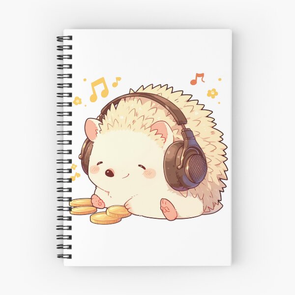Artikelvorschau, Süßer Igel, der Musik hört entworfen und verkauft von SMARTKIT DESIGNAGENCY.