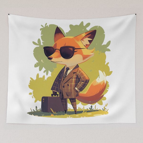 Item preview, Businessmen, business fox with a suitcase designed and sold by JoyfulNat.
