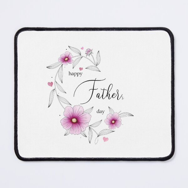 Item preview, Happy Father's day - Pink cosmos flower heart n°2 designed and sold by Audrey Janvier | AJD.