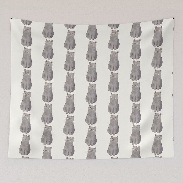 Item preview, Gray British Shorthair cat designed and sold by Artofmayara.