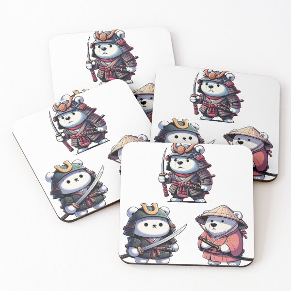 Item preview, Cartoon Bear Samurai: Japanese Armor Art designed and sold by Inspirahawke.