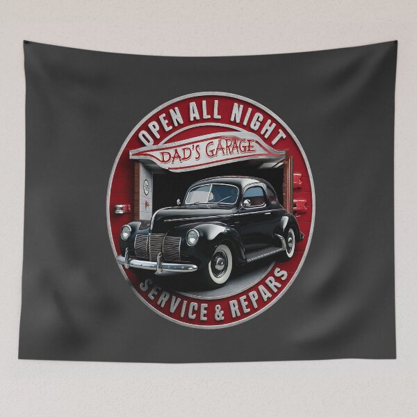 Item preview, Dad's garage - Hot rod garage designed and sold by JansenGS.