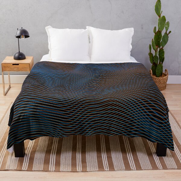 Item preview, line waves illusion blue designed and sold by studioiris.